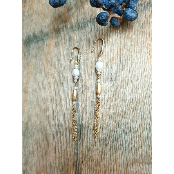 Hanka IN auskarai su cirkoniu ir perlu